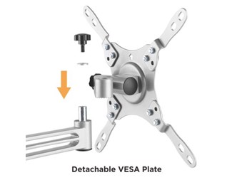 13-43'' Max 15kg, Silver, Tilt