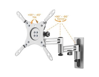 13-43'' Max 15kg, Silver, Tilt