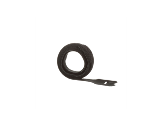 Buntebånd med borrelås og skruehull 203x12.7 mm. Svart, 10 stk