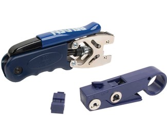 Compression Tool + Cable Strip Tool for RG59/RG6 cables