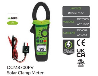 Solcelle tangamperemeter TRMS AC/DC DCM8700PV