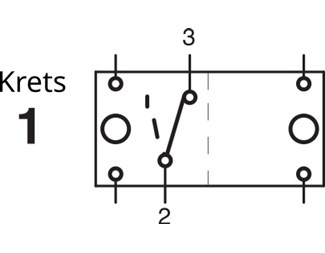 20A 12V, Stark grön LED, utan symbol