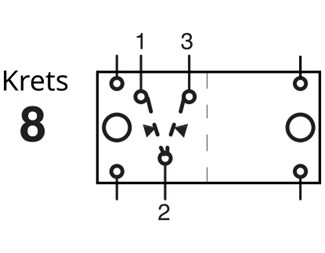 15A 24V, Röd LED x 2, Pil upp-ner