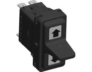 15A 24V, Röd LED x 2, Pil upp-ner