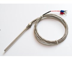 PT100,3 leder, -50 til + 300?, 100 mm lang, m8, 2 meter rustfri kabel