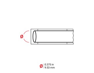 Svart på hvitt 16,38 mm høy x 2,13 m lengde