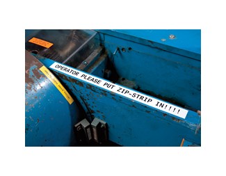 38,10mm bred x 7,62m lang svart/hvit