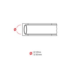 Svart på hvitt 5,97 mm høy x 2,13 m lengde