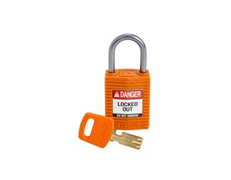 Orange Lås för miniatyrströmbrytare 6st