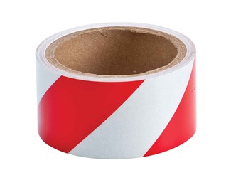 Röd och vit randig 50,80mm bred x 4,57m lång