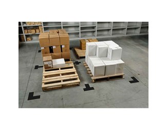 Blå 127,00 mm bred x 127,00 mm høy