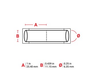 Gul dobbel 25,40mm bred x 11,15mm høy 1/5000 stk.