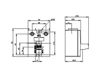 SSR 24VDC/ 50A 48-460VAC