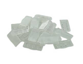 Horisontal dobbelttangent, transparent, 10stk