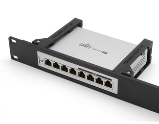 1U Svart 19" panel med feste for Ubiquiti US-8-60W