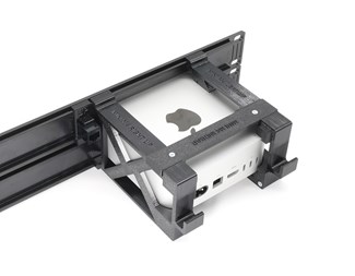Svart 19" panel med feste til Apple Mac Mini M4 2U