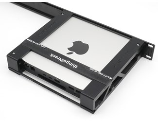 Svart 19" Panel med Feste til Apple Mac Mini M1 2U