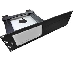 3U svart 19" panel med feste for Apple Mac Studio