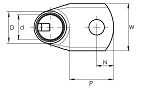 KR4-4-90GR Cu tube terminal, 100st