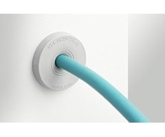 M32 Grey Round Cable entry plate f 1 cable, incl nut,5-23 mm