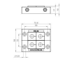KEL B4 kabelgenomföringsram för 4 KT