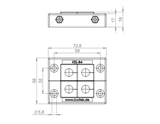 KEL B4 kabelgenomföringsram för 4 KT
