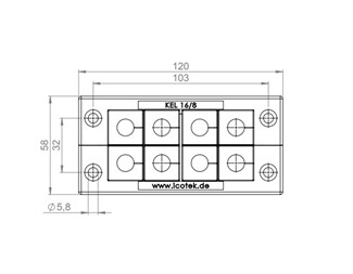KEL16/2 Kabelgenomföringsram för 2 KT, 10st