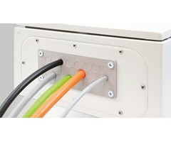 KEL-DPZ-FL21 25 Grey Round Cable entry plate 5 st