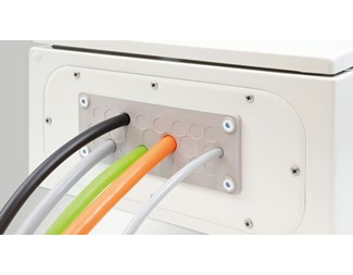 KEL-DPZ-FL21 25 Grey Round Cable entry plate 5 st