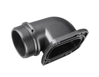 Flanged elbow for NC32 Nylon Black