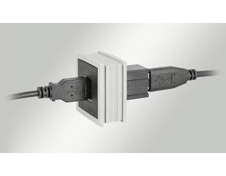 Insats stor inkl Keystone USB 3.0, svart