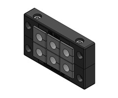 KEL10/6 kabelgenomföringsram för 6 KT