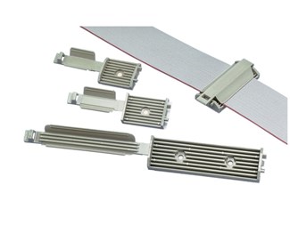 SJÄLVHÄFTANDE FLATKABELCLIPS GRÅ, 100st